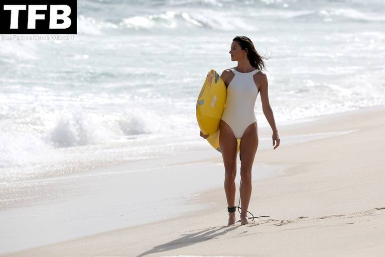 Alessandra Ambrosio Sexy on Beach 13