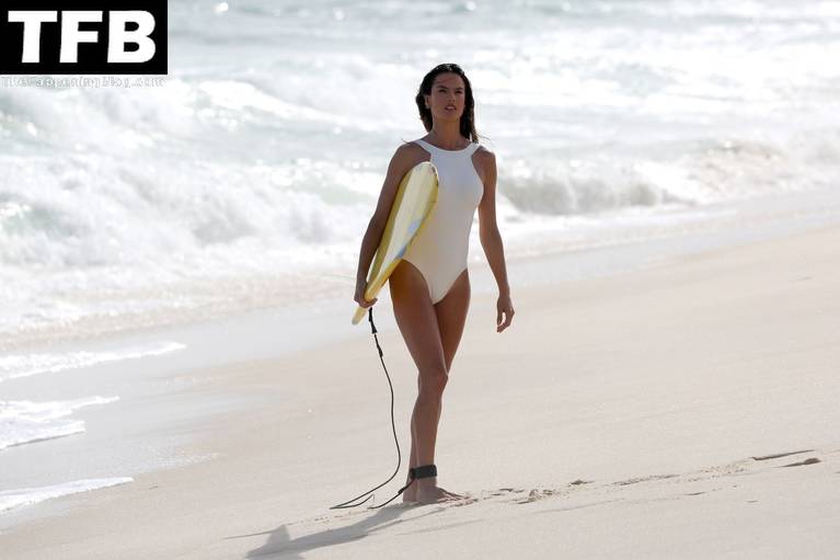 Alessandra Ambrosio Sexy on Beach 15