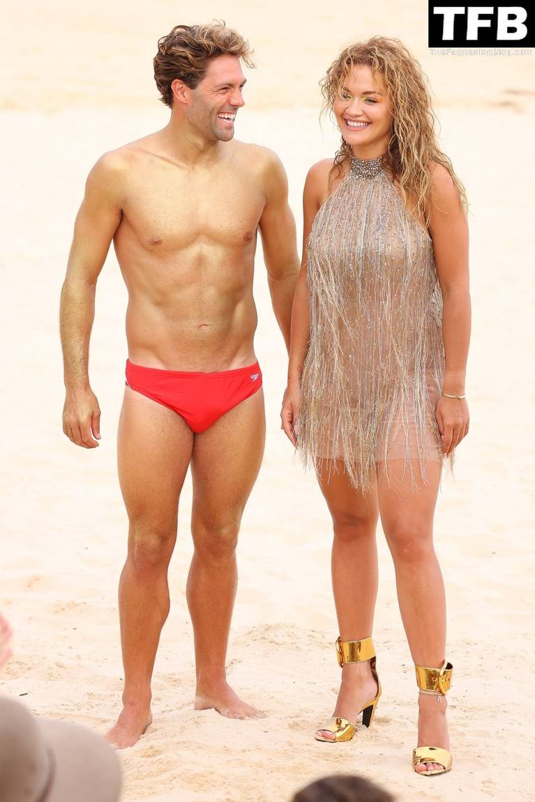 Rita Ora on Beach Dress 1