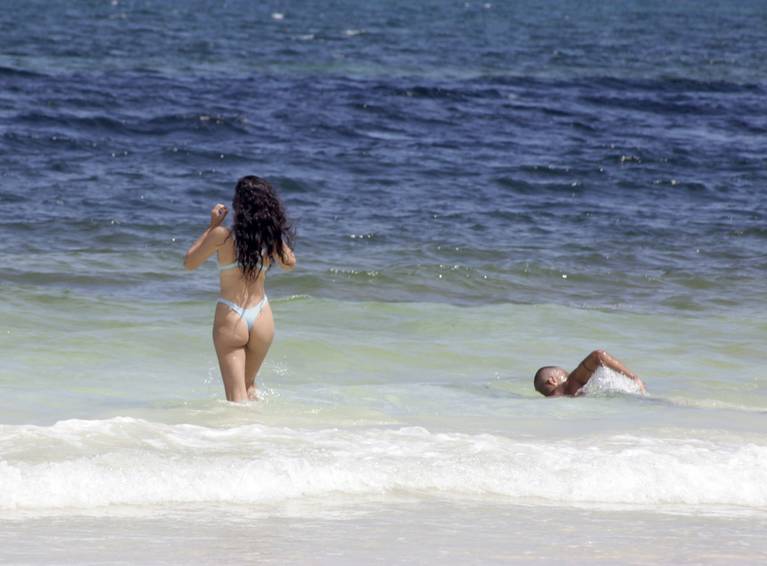 Shanina Shaik Nude on Beach Tits 47